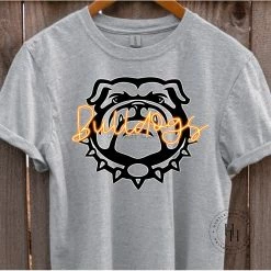 Hustle & Heart NC Bulldogs Orange Neon Mascot Neon Mascots