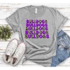 Hustle & Heart NC Bulldogs Purple Repeating Graphic Tee