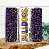 Hustle & Heart NC Bulldogs Purple/Mustard Completed 20oz Skinny Tumbler Tumbler Of The Week