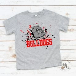 Hustle & Heart NC Bulldogs Red And Black Splatter