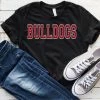 Hustle And Heart NC Bulldogs Red Faux Chenille Letters Graphic Tee