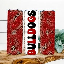 Hustle & Heart NC Tumbler Of The Week Bulldogs Red/Black Completed 20oz Skinny Tumbler