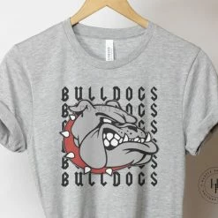 Hustle & Heart NC Bulldogs Repeating Mascot Graphic Tee Repeating Mascot Designs