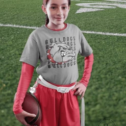 Hustle & Heart NC Bulldogs Repeating Mascot Graphic Tee Repeating Mascot Designs