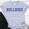 Hustle And Heart NC Faux Chenille And Glitter Letter Patch Tees Bulldogs Royal/Silver Faux Chenille Letters Graphic Tee