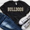 Hustle And Heart NC Bulldogs Volleyball Faux Chenille Letters Graphic Tee