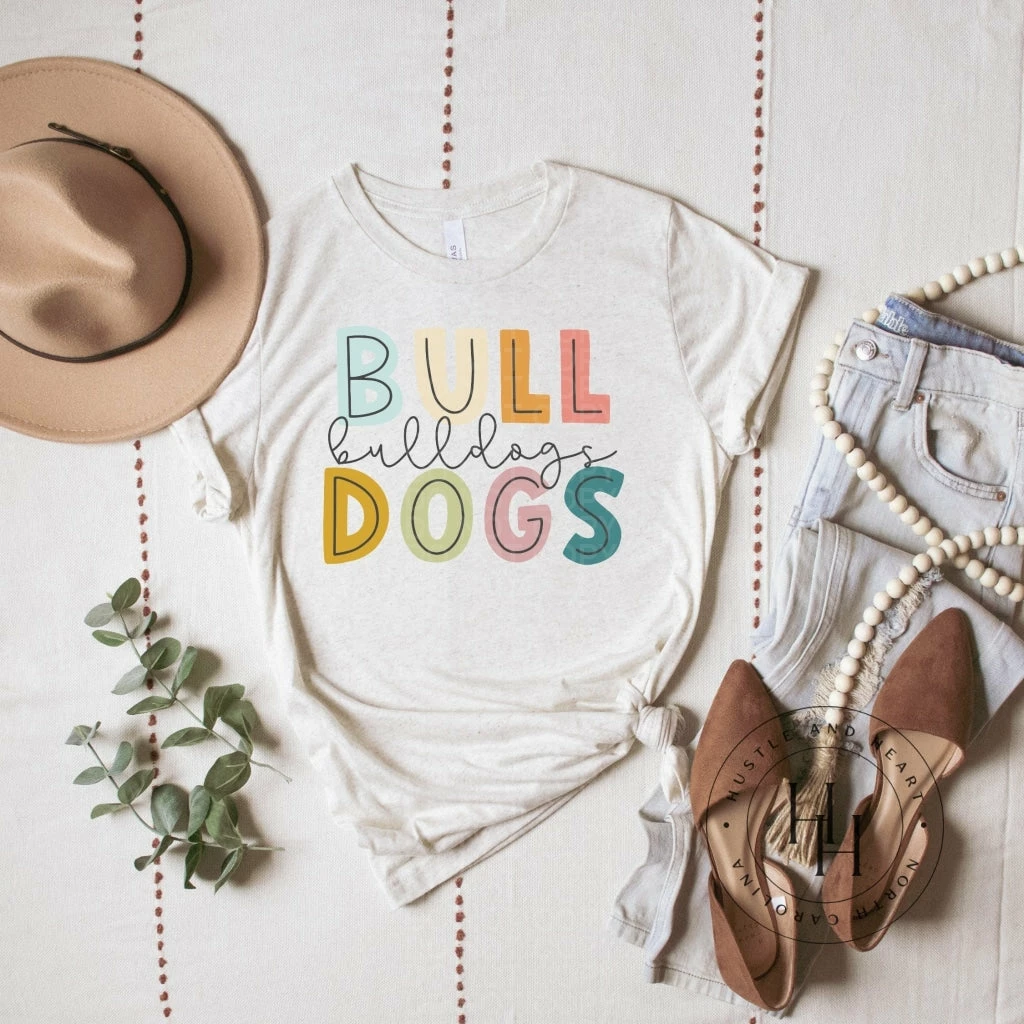 Hustle & Heart NC Transfers Bulldogs Water Color- SUBLIMATION TRANSFER