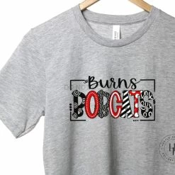 Hustle & Heart NC Burns Bobcats Doodle Graphic Tee