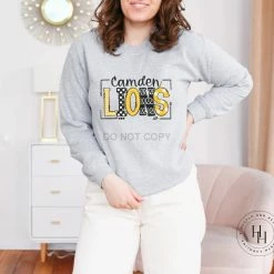 Hustle & Heart NC Camden Lions Doodle Graphic Tee