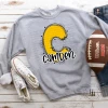 Hustle & Heart NC Camden Yellow Gold Glitter Varsity Doodle School Doodle Designs