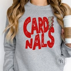 Hustle And Heart NC Cardinals Burgundy Lightning Bolt Graphic Tee Lightning Bolt Designs