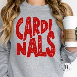 Hustle And Heart NC Cardinals NO Lightning Bolt Graphic Tee Lightning Bolt Designs