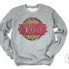 Hustle & Heart NC Faux Glitter Leopard Circle Designs Carnegie Wildcats