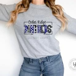 Hustle & Heart NC Cedar Ridge Panthers Doodle Graphic Tee