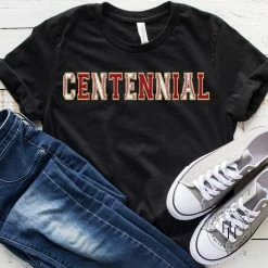 Hustle And Heart NC Centennial Faux Chenille Letters Graphic Tee