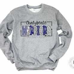 Hustle & Heart NC Chalybeate Warriors Doodle Graphic Tee School Doodle Designs