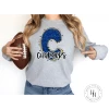 Hustle & Heart NC Chargers Yellow/Blue Glitter Varsity Doodle