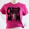 Hustle And Heart NC Lightning Bolt Designs Cheer Mom Lightning Bolt Graphic Tee