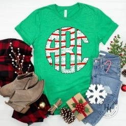 Hustle & Heart NC Christmas Tree Cake Monogram Graphic Tee