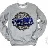 Hustle & Heart NC Colleton Prep Warhawks Faux Glitter Leopard Circle Designs