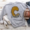 Hustle & Heart NC Cougars Gold Glitter Varsity Doodle School Doodle Designs
