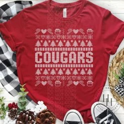 Hustle & Heart NC Transfers Cougars Ugly Christmas Sweater Screenprint Transfer