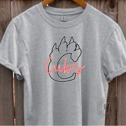 Hustle & Heart NC Neon Mascots Cubs Red Neon Mascot