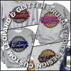 Hustle & Heart NC Custom Leopard & Glitter Brushstroke Circle Design