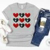 Hustle & Heart NC Cyclones Red And Black Conversation Heart Graphic Tee