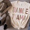 Hustle & Heart NC Dance Mama Half Leopard Graphic Tee
