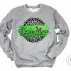 Hustle & Heart NC Dance Mom Green Faux Glitter Leopard Circle Designs