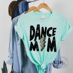 Hustle And Heart NC Dance Mom Lightning Bolt Graphic Tee Lightning Bolt Designs