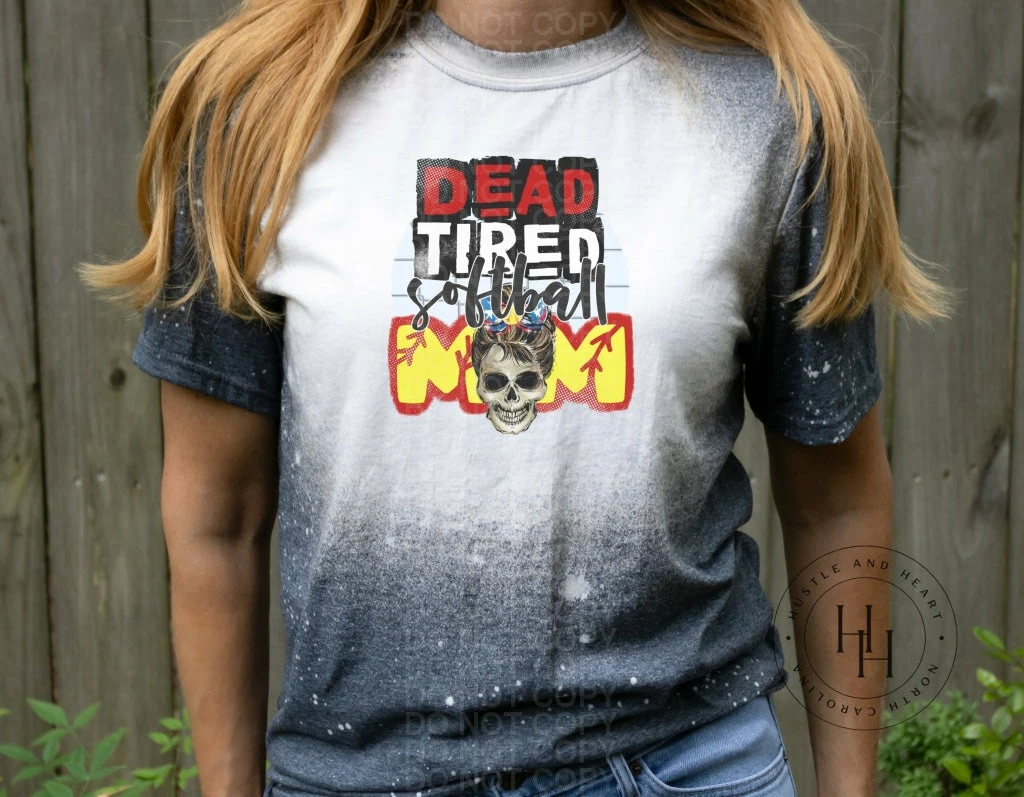 Hustle & Heart NC Dead Tired BLANK Mom - SUBLIMATION TRANSFER Transfers