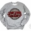 Hustle & Heart NC Devil Dogs Faux Glitter Leopard Circle Designs