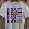 Hustle And Heart NC Dimmitt Purple/Black Lightning Bolt Graphic Tee