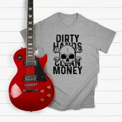 Hustle And Heart NC Father's Day Dirty Hands Clean Money Graphic Tee