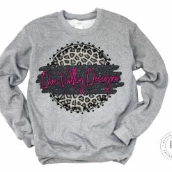 Hustle & Heart NC Doe Valley Designs Faux Glitter Leopard Circle Designs