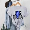 Hustle And Heart NC Dog Mama Blue Neon Lightning Bolt Graphic Tee Lightning Bolt Designs