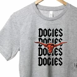 Hustle & Heart NC Dogies Repeating Mascot Graphic Tee Repeating Mascot Designs