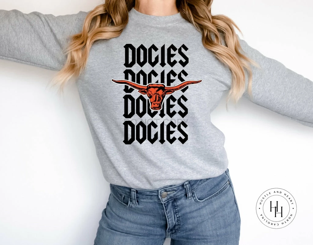 Hustle & Heart NC Dogies Repeating Mascot Graphic Tee Repeating Mascot Designs