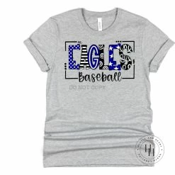 Hustle & Heart NC School Doodle Designs Eagles Baseball Doodle Graphic Tee