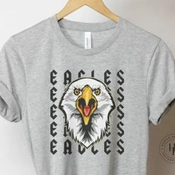 Hustle & Heart NC Eagles Repeating Mascot Graphic Tee