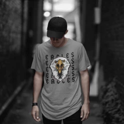 Hustle & Heart NC Eagles Repeating Mascot Graphic Tee