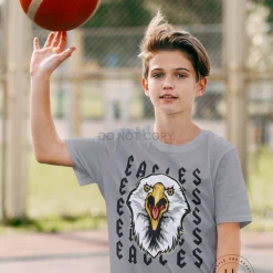 Hustle & Heart NC Eagles Repeating Mascot Graphic Tee