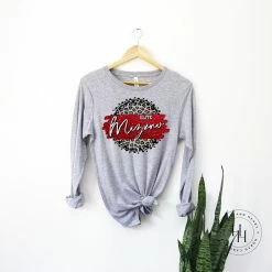 Hustle & Heart NC Faux Glitter Leopard Circle Designs Elite Mizuno