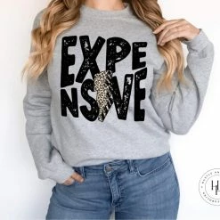 Hustle And Heart NC Lightning Bolt Designs Expensive Lightning Bolt Graphic Tee