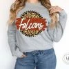 Hustle & Heart NC Falcons Gold Tan Leopard Faux Glitter Leopard Circle Designs