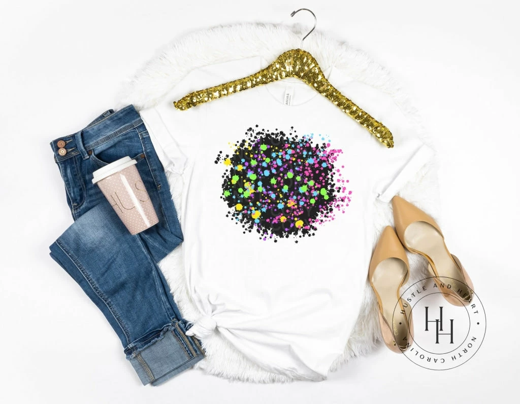 Hustle & Heart NC Faux Paint Splatter - SUBLIMATION TRANSFER
