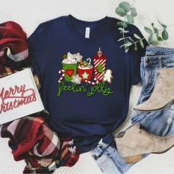 Hustle & Heart NC Feelin Jolly Graphic Tee Christmas