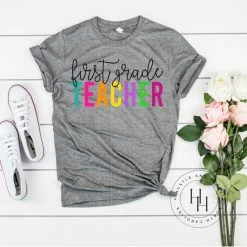 Hustle & Heart NC First Grade Teacher Screenprint Transfer